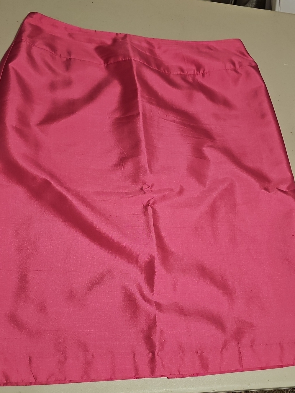 Victor Costa Hot Pink Satin Pencil Skirt